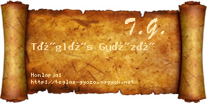 Téglás Győző névjegykártya